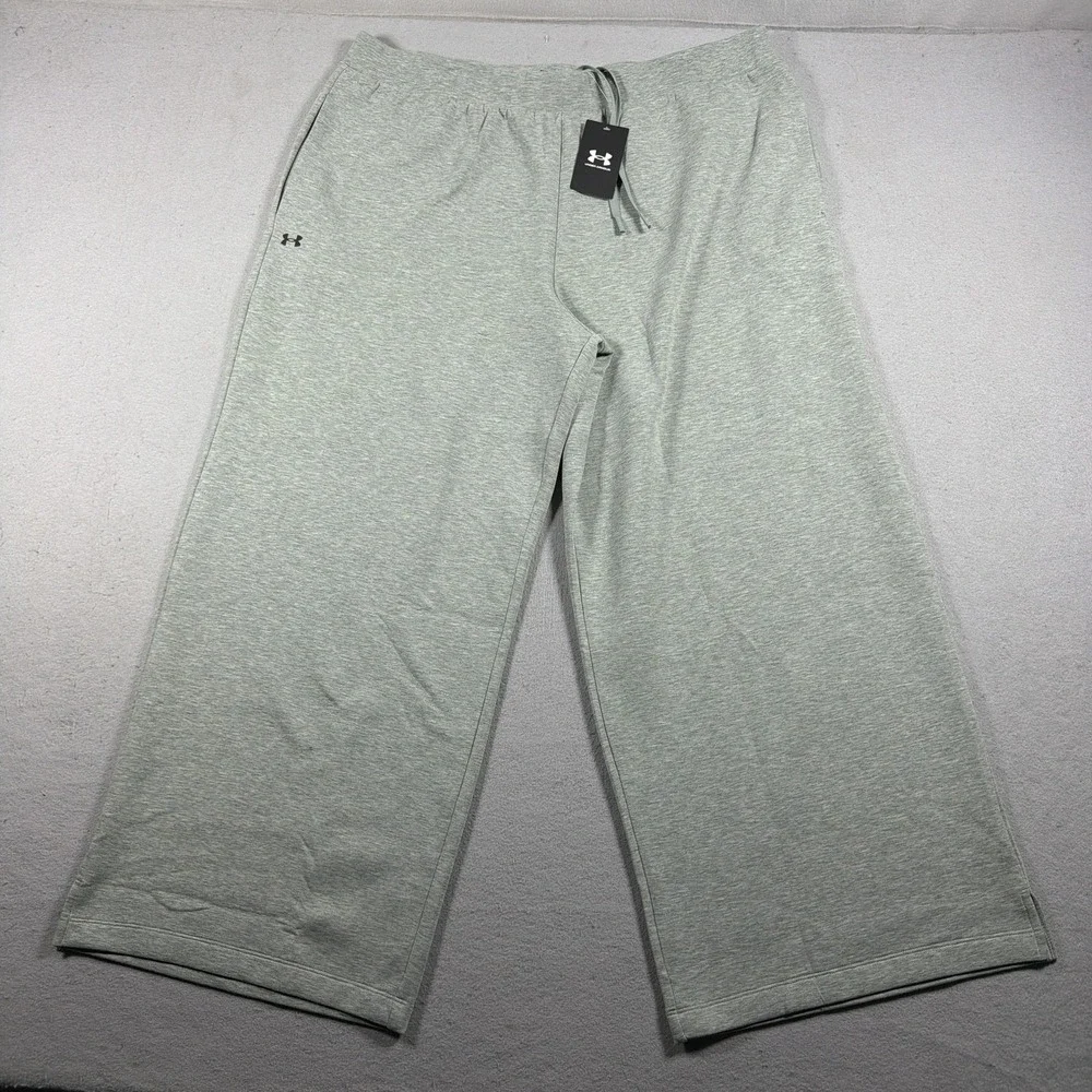 Under Armour Sweatpants Women 2XL Gray UA Unstoppable Fleece Wide Leg Drawstring
